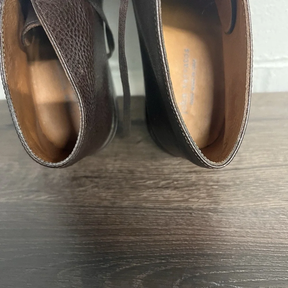 John Varvatos Men Size 9 Brown Leather Chukka Boots Handmade Italy F199D3 77 204